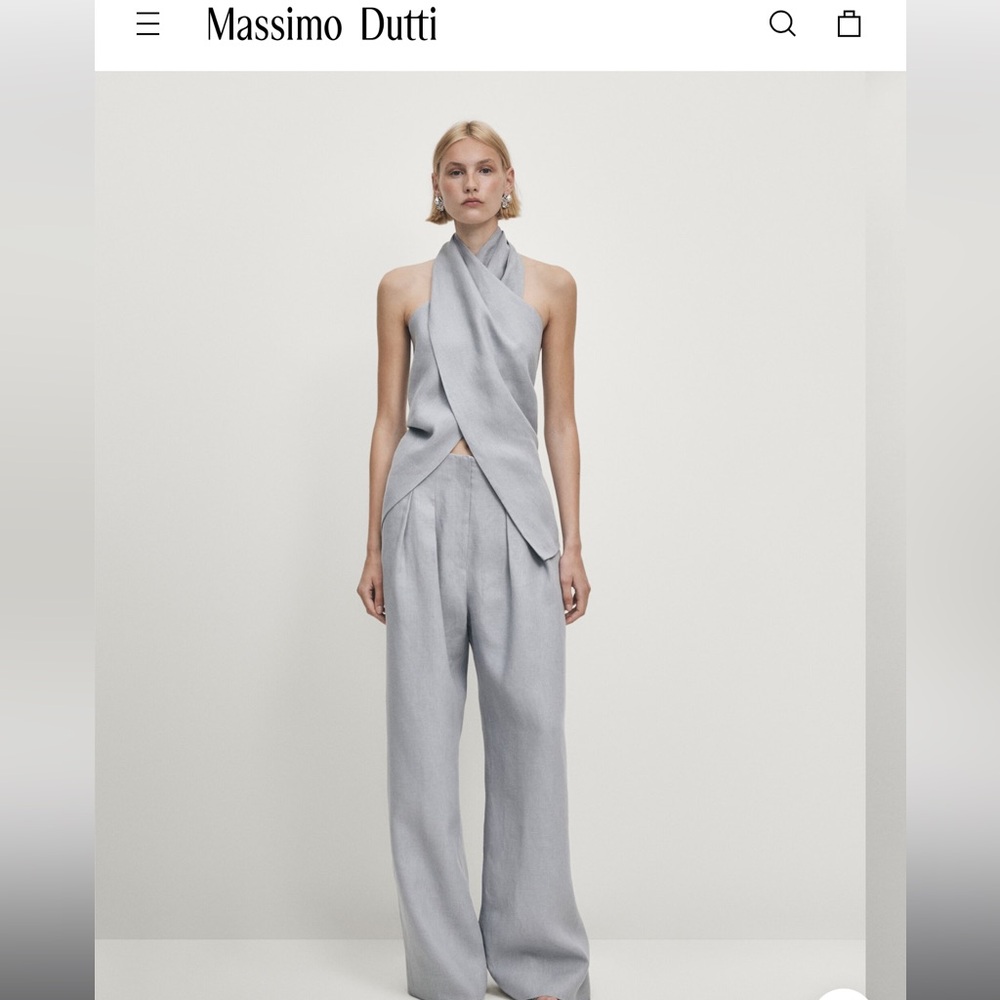 LOOKING FOR - XS or S - Massimo Dutti linen wrap top and pants